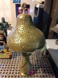 Vintage 23 inch tall metal lamp(basement)