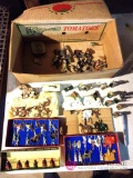 Lot of metal toy soldiers (basement)