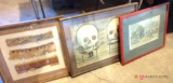 Three framed pictures (basement)