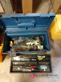 Rubbermaid 18-in tool box with contents (basement)