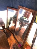 2- wooden mirrors