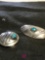 2- Sterling Native American pins with turquoise tested