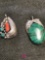 2- sterling Native American pendants