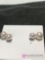 14kt white gold 1950?s w/ Pat. No on back cultured Pearl ear rings