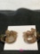 18 kt gold Periodot 1940?s ear rings