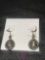 14kt and sterling natural old cut diamonds ear rings