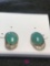 14kt Jade and Diamonds ear rings