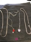 4- Sterling necklaces