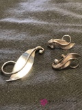 Miguel Sterling Pin and ear rings MCM mexico