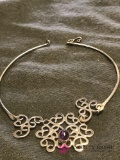 Sterling and amethyst necklace