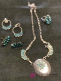 4- Sterling Native American Turquoise set