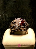 Sterling custom made Agate Ring