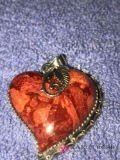 Sterling Jasper Heart pendant