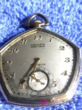 Gruen 10k unique shape veri thin pocket watch