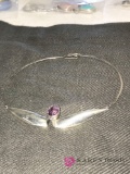 Sterling an amethyst necklace