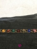 14kt gold not filled Natural Gems Scarabs bracelet