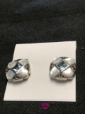 Sterling Topaz ear rings