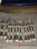 12 Silverplated Roses Holmes & Edwards salad forks