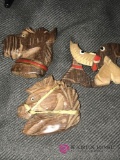 3- Vintage wooden pins