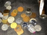 Assorted lot Foreign coins and tokens