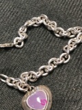 Sterling Heart charm Bracelet