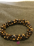 14kt gold beads are gold with gemstones bracelet