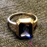 14kt Synthetic Sapphire Ring