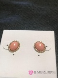 14 kt Coral ear rings