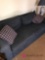 Blue couch /love seat and chair with ottoman