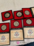 Six pewter Collectible metals
