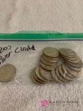 20 silver clad Kennedy half dollars