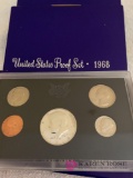 Four 1968 proof sets, one 1969 proof that, one 1969 mint set