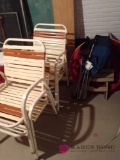 Lot of 7 outdoor chairs