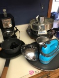 Mr coffee maker- mixer- pots and pans