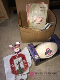 Upstairs Ohio state wooden chair and assorted Ohio state items