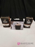 Canisters and Peets Coffee