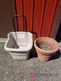 Yard Cart and Flower Pot