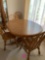 Round oak table 4 chairs