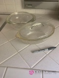 Clear glass baking dishes
