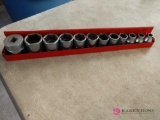 Snap on 3/8 inch drive socket set