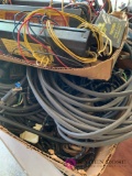 Lot of electric cords, rope,