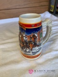 1999 Budweiser holiday collection Stein