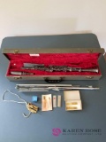 Vintage Clarinet, Case and Music Stand