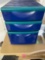 Small storage bin with contents in recroom