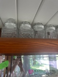 Clear glass canisters set