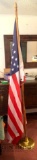 Flag wooden pole and stand