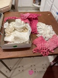 A lot of pink doilies