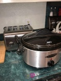 Kitchen aid toaster/ cutting board/ Hamilton Beach crock pot