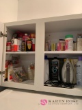 Cleaning supplies contents of cabinets