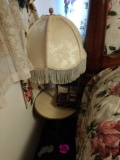Vintage lamp table and radio